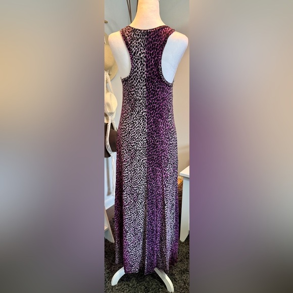 Rachel Rachel Roy-Size M Purple Animal Print Scoop Neck Maxi Dress - Picture 4 of 7